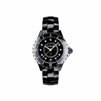 Chanel H1625 J12 Diamonds Black Ceramic Ladies Watch - Watch
