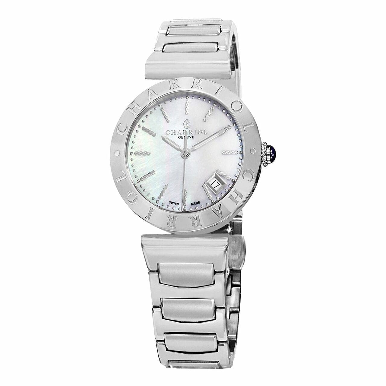 Charriol AMS.920.002 Alexandre C Stainless Steel Mother of Pearl Dial Women's Watch 7630029608739