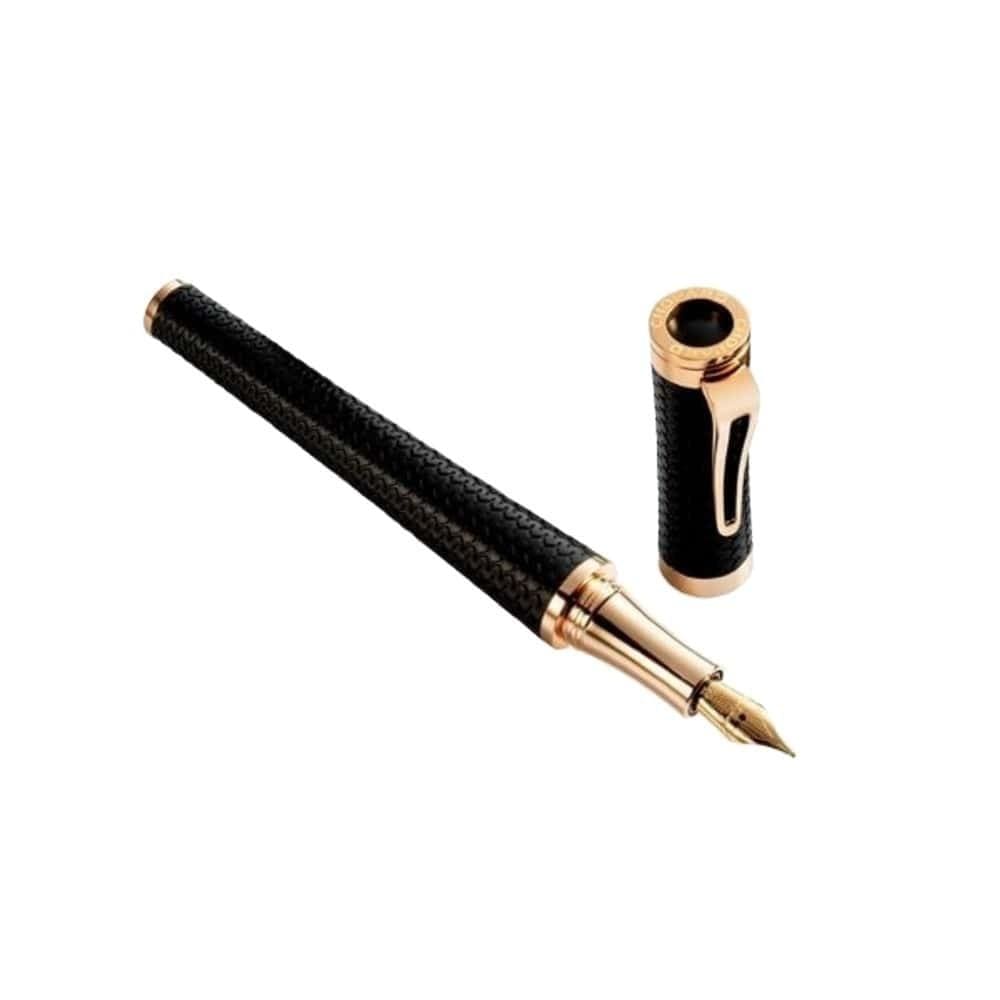 Chopard 95013-0171 Classic Racing Black Tire Tread 18K Rose Gold Plated Fountain Pen
