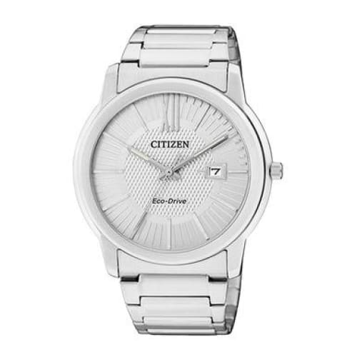 Citizen AW1210-58A Silver Stainless Steel White Textured 