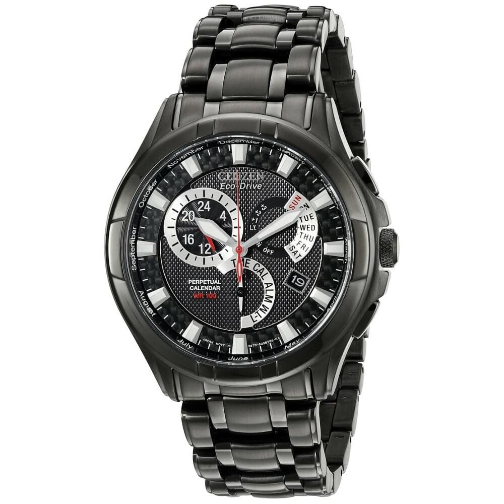 Citizen BL8097-52E Calibre 8700 Ion Plated Black Dial Men's Chronograph Watch 013205088247