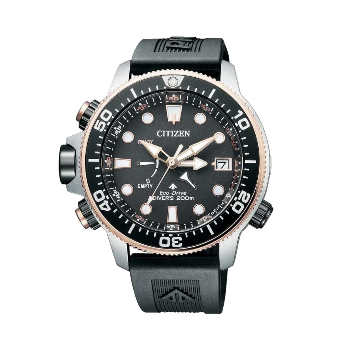 Citizen BN2037-11E Promaster Aqualand Black Rubber Eco-Drive Diver's Watch 4974374288875