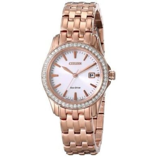 Citizen Eco-Drive EW1903-52A Ladies Silhouette Crystal Rose 