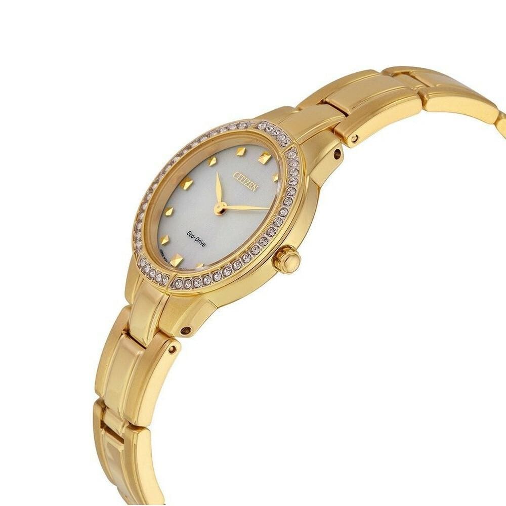 Citizen EX1362-54P Silhouette Crystal Accent Champagne Dial Women's Watch 013205107368