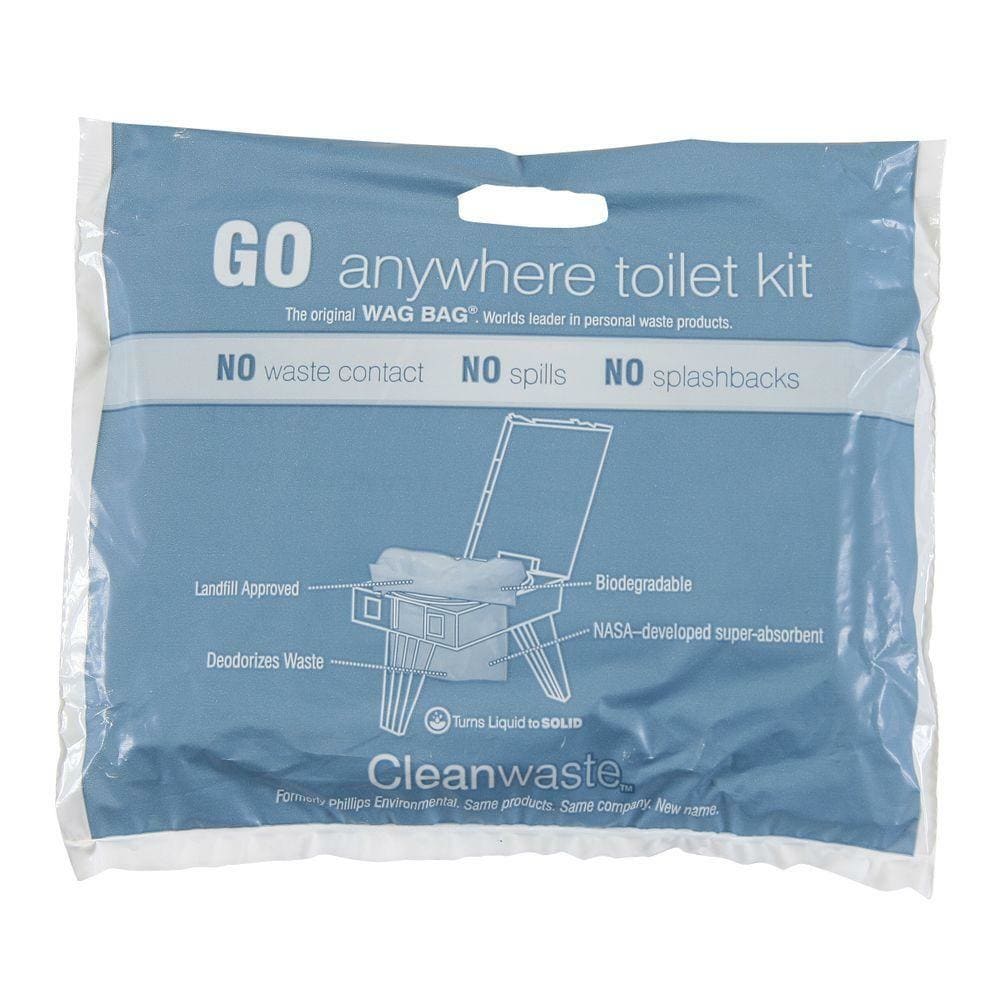 Cleanwaste GO Anywhere Camping Toilet Kit Waste WAG Bags - 12 Pack 709418021019 73005.01.102