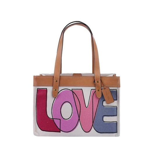 Coach 33 With Love Print Tote Bag 193971593166