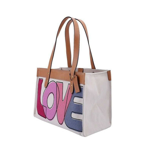 Coach 33 With Love Print Tote Bag 193971593166