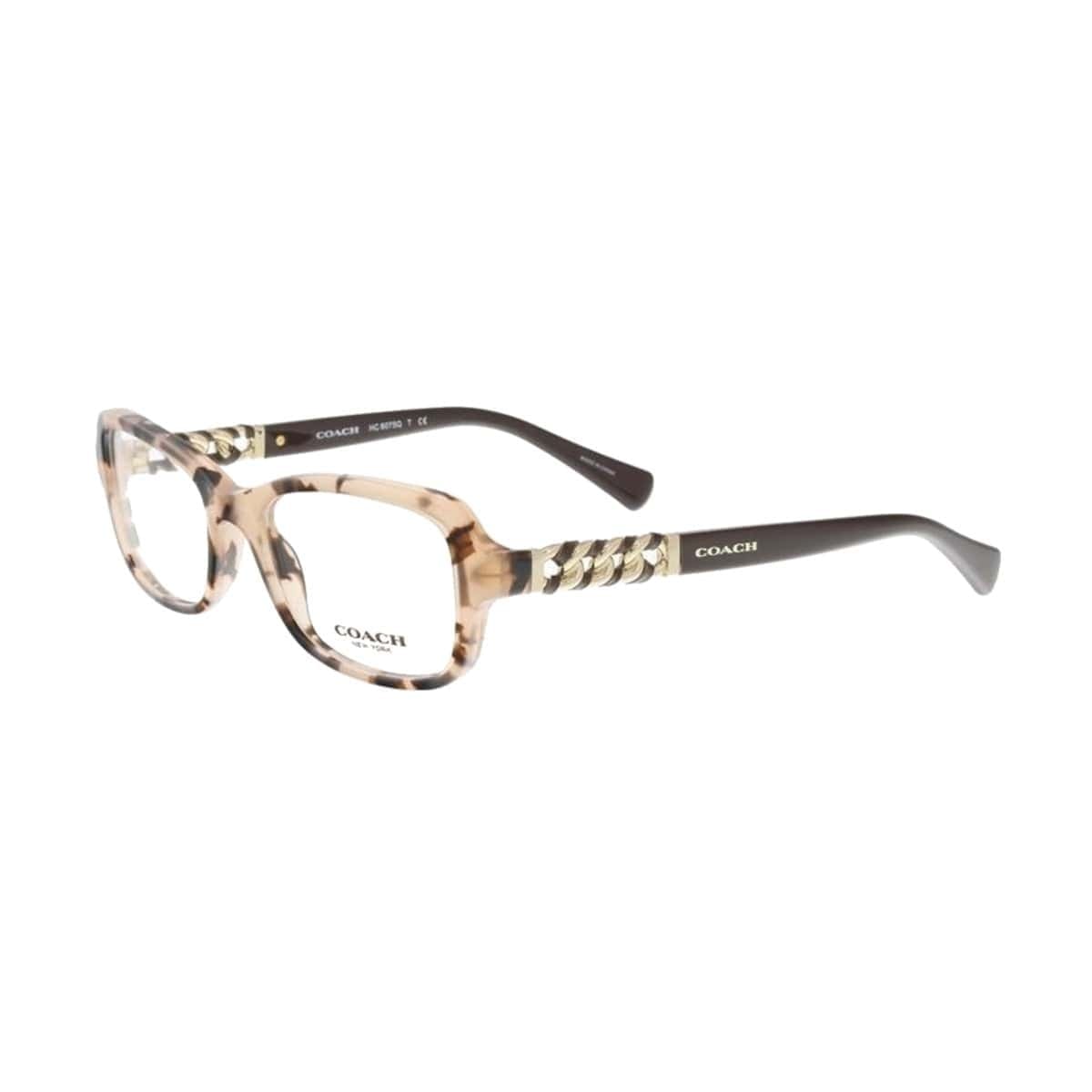 Coach HC6075Q-5322 Peach Tortoise Dark Brown Butterlfy Women's Acetate Eyeglasses 725125937832