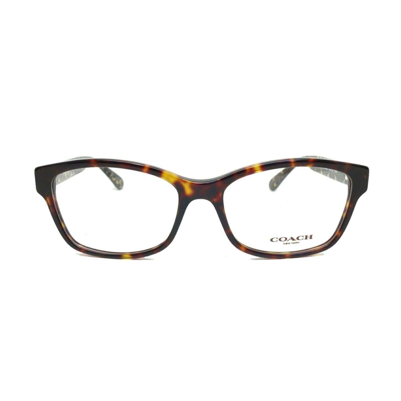 Coach HC6116-5507 Dark Tortoise Rectangular Women's Acetate Eyeglasses 725125989688