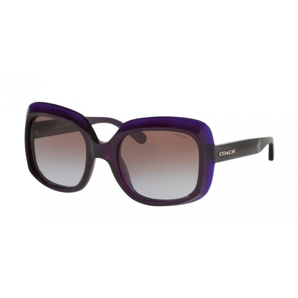 Coach HC8194-524968 Deep Purple Square Brown Gradient Lens Sunglasses 725125970594