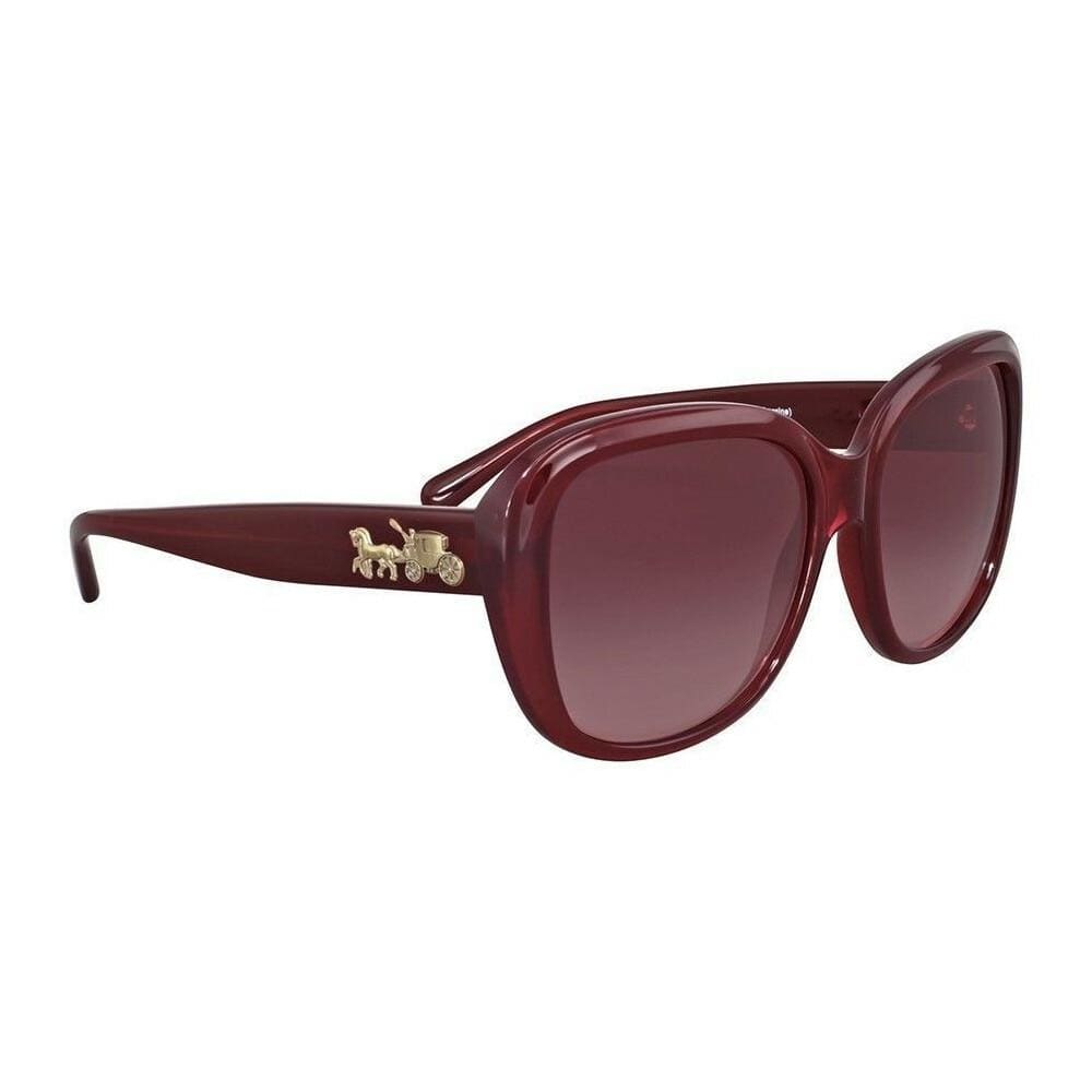 Coach HC8207-54508H Red Square Burgundy Gradient Lens Sunglasses 725125975353