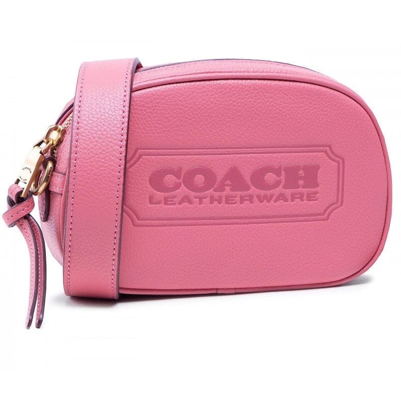 Coach Women’s Badge Camera Crossbody Leather Bag-Brass/Taffy