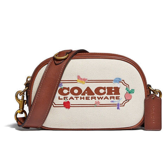 Coach Women’s Embroidered Badge Camera Leather Crossbody Bag
