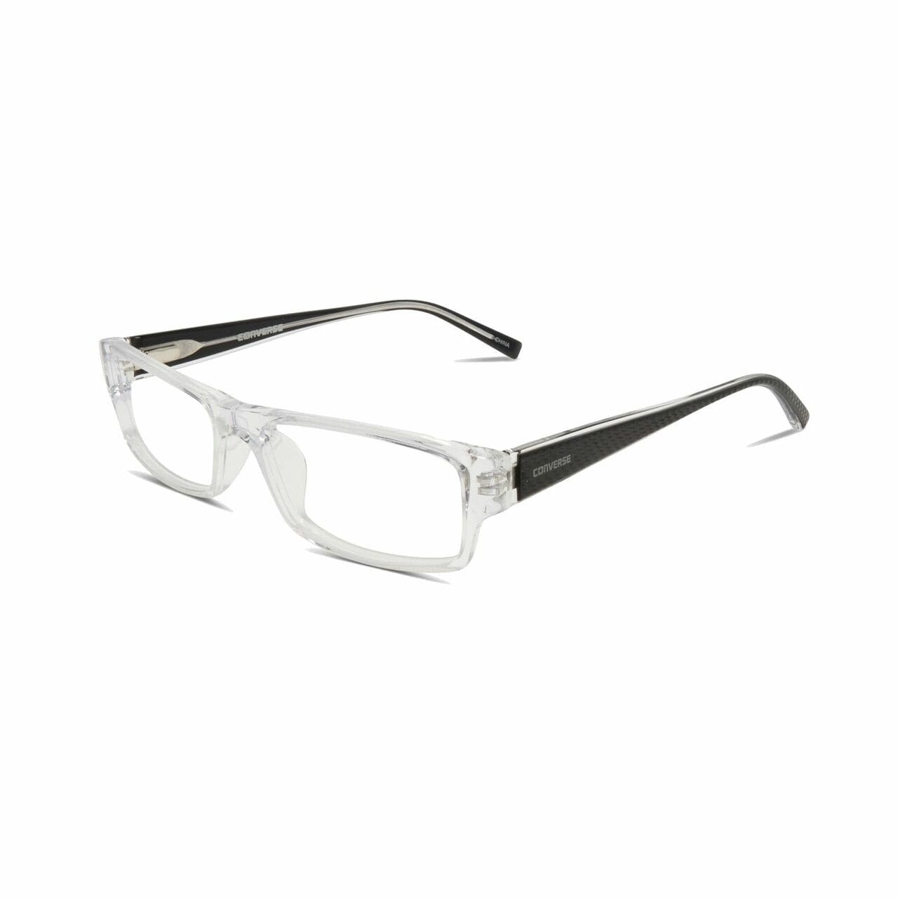 Converse Q004 Bro Crystal Rectangular Men's Plastic Eyeglasses 751286248043