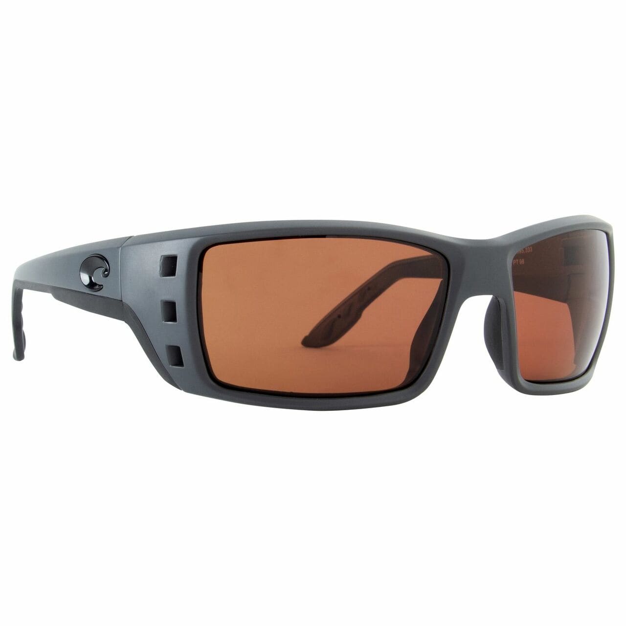 Costa Del Mar PT 98 OCP Permit Matte Grey Wraparound Copper 580P Polarized Lens Sunglasses 097963555593