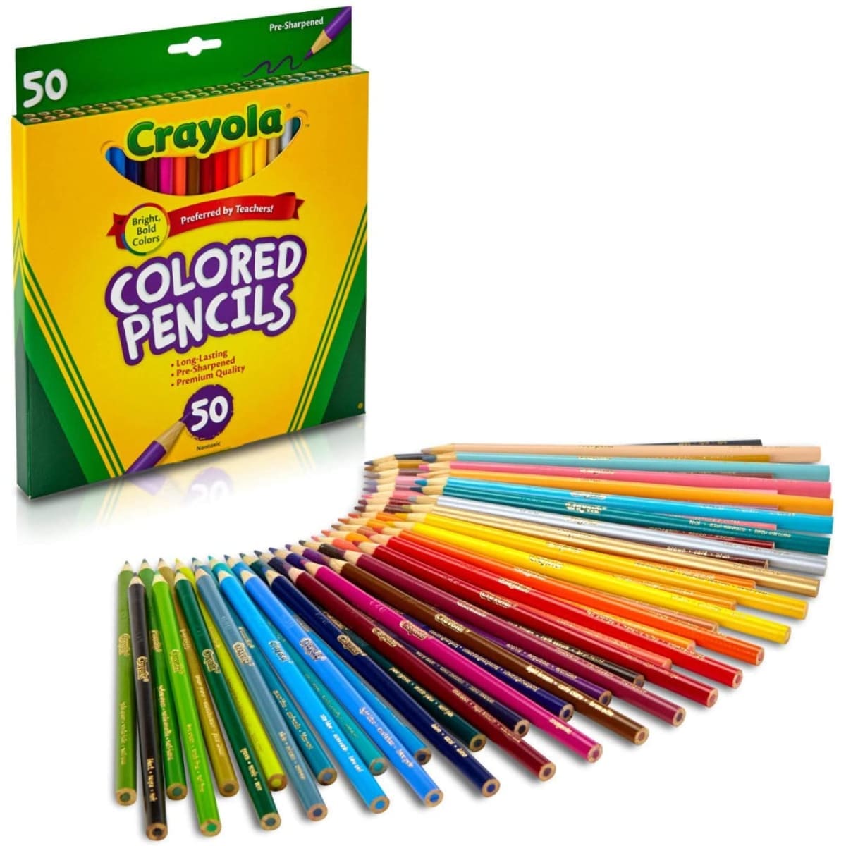 Crayola Colored Pencils - Assorted Colors - 50 Count - 