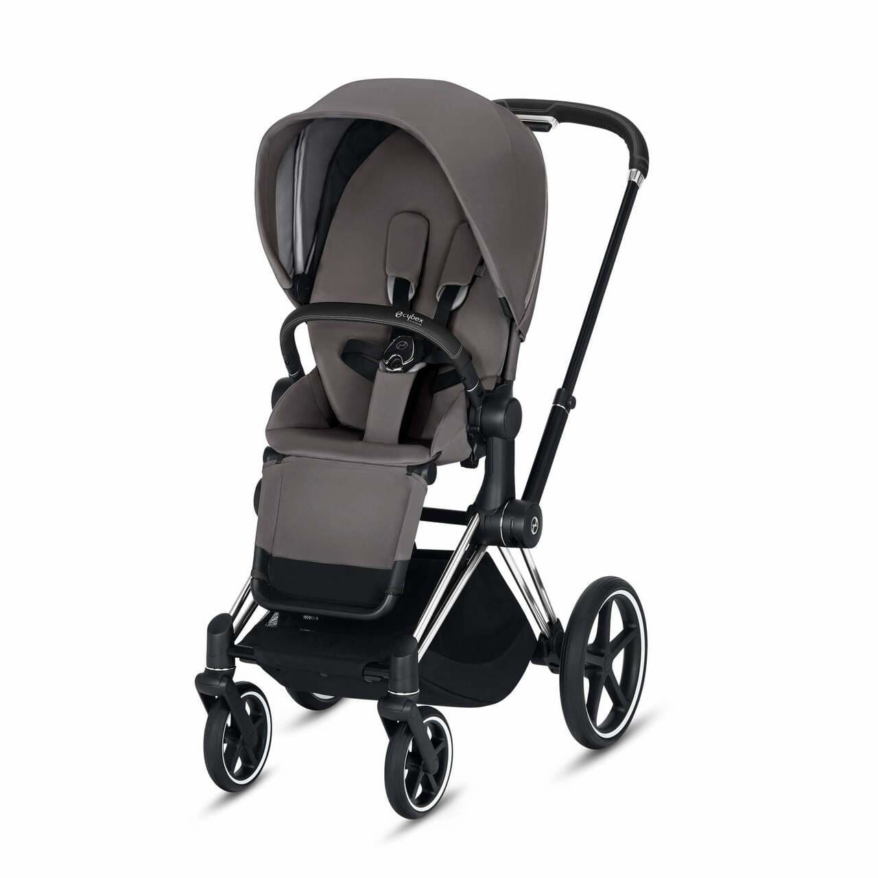 CYBEX ePriam 3-in-1 Travel System Chrome with Black Details Baby Stroller – Manhattan Grey 519003541 4058511706504