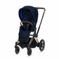 CYBEX ePriam 3-in-1 Travel System Frame in Rose Gold with Brown Details Baby Stroller – Indigo Blue 519003335 4058511701509
