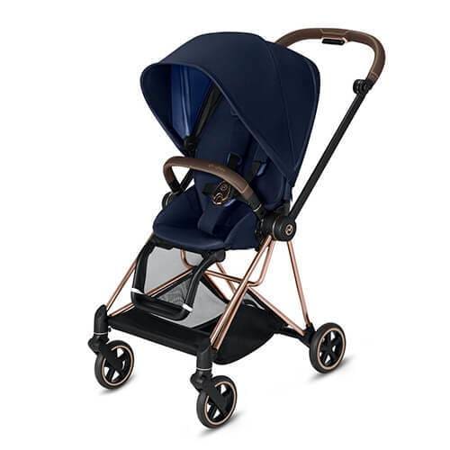 CYBEX Mios 3-in-1 Travel System Rose Gold with Brown Details Baby Stroller – Indigo Blue 519003371 4058511701684