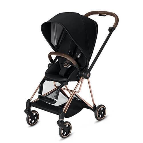CYBEX Mios 3-in-1 Travel System Rose Gold with Brown Details Baby Stroller – Premium Black 519003369 4058511701677