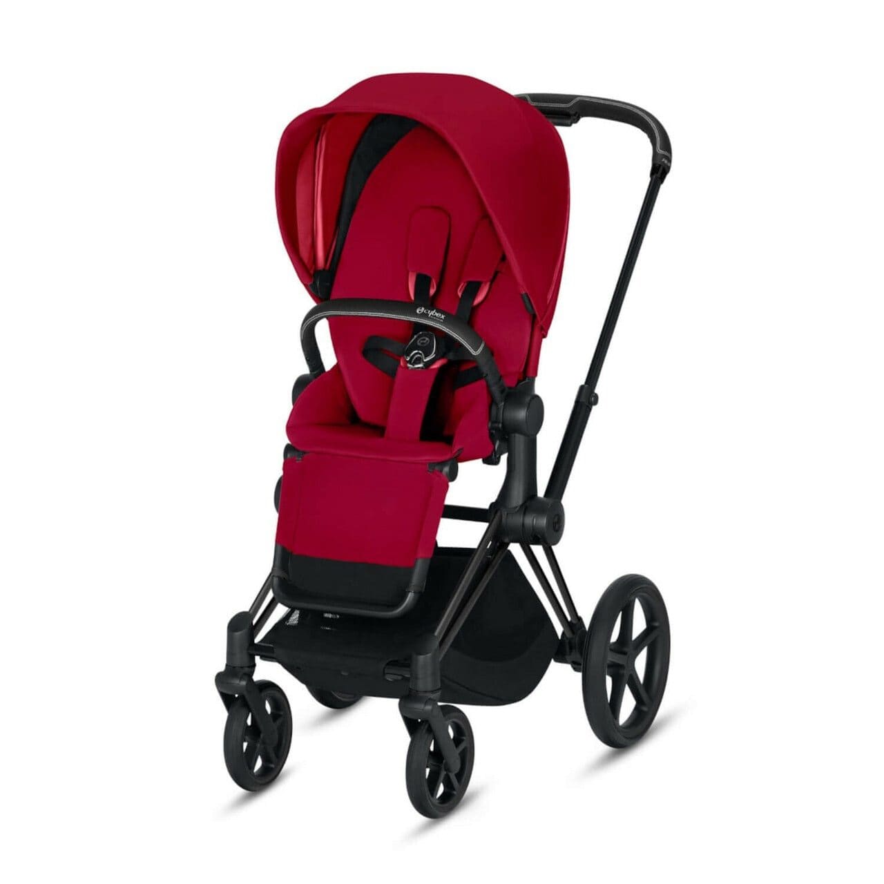 CYBEX Priam 3-in-1 Travel System Matte with Black Details Baby Stroller – True Red 519003307 4058511701363