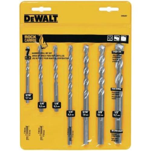 DEWALT Premium 7-Piece Carbide Masonry Drill Bit for Hammer 