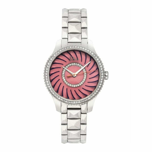 Dior CD152113M001 VIII Montaigne Silver Stainless Steel Pink Dial Diamond Watch