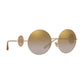 Dolce & Gabbana DG2205-488/6E Pale Gold Round Light Brown Gradient Mirrored Lens Sunglasses 8056597073233
