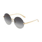 Dolce & Gabbana DG2228-02/8G Gold Round Grey Gradient Lens Women's Metal Sunglasses 8056597018838
