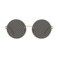 Dolce & Gabbana DG2228-02/L Gold Round Dark Grey Tampo 