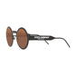Dolce & Gabbana DG2234-1106/O Matte Black Round Brown Metallic Orange Lens Metal Sunglasses 8056597048996