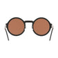 Dolce & Gabbana DG2234-1106/O Matte Black Round Brown Metallic Orange Lens Metal Sunglasses 8056597048996