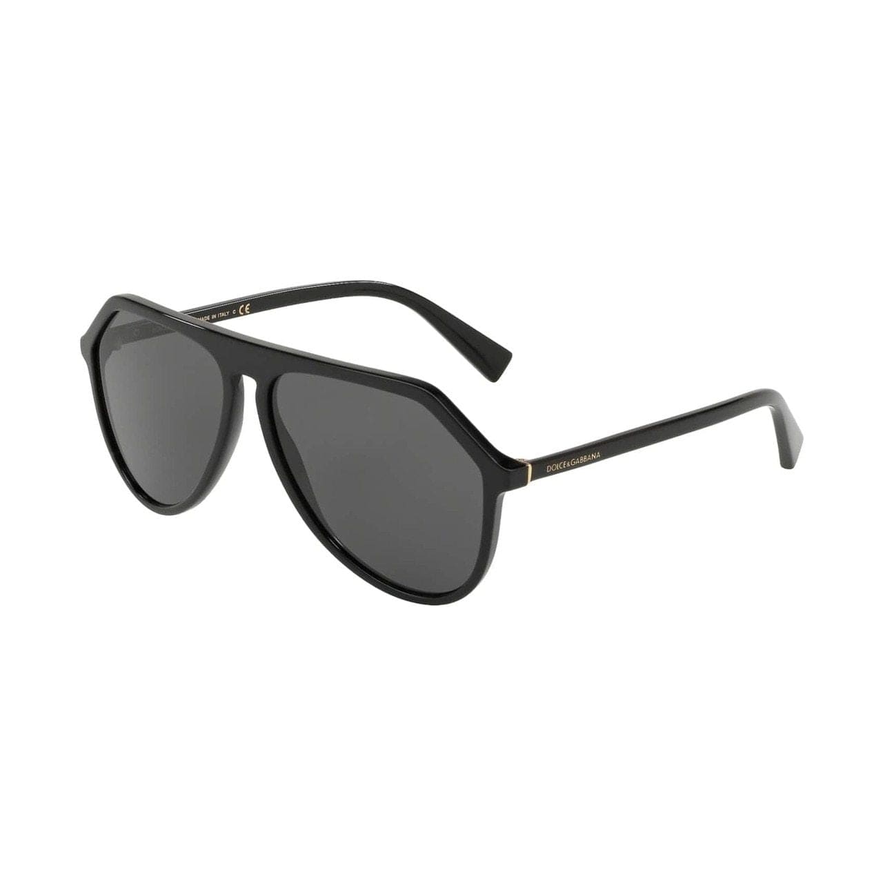 Dolce & Gabbana DG4341-501/87 Black Aviator Grey Lens Men's Acetate Sunglasses 8053672910216