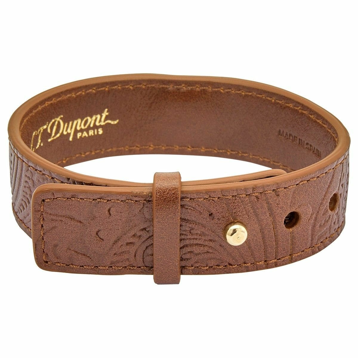 S.T. Dupont Pirates of the Caribbean Brown Leather Bracelet 003201PC 3597390234650