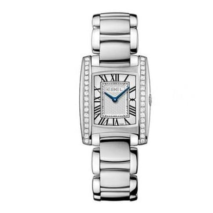 Ebel 1216068 Brasilia Silver Dial Diamond Steel Ladies Watch