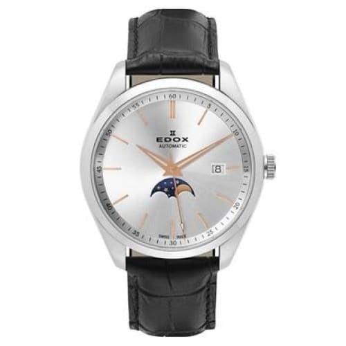 Edox Les Vauberts Men’s 80505-3-AIR Automatic Watch w/ Black