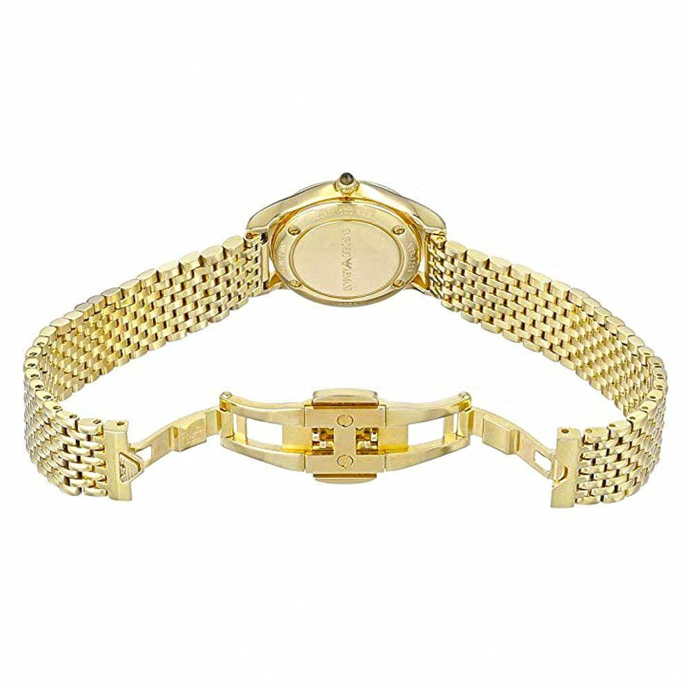 Emporio Armani ARS7205 Yellow Gold Plated Bracelet Mesh Style Women's Watch 723763220187