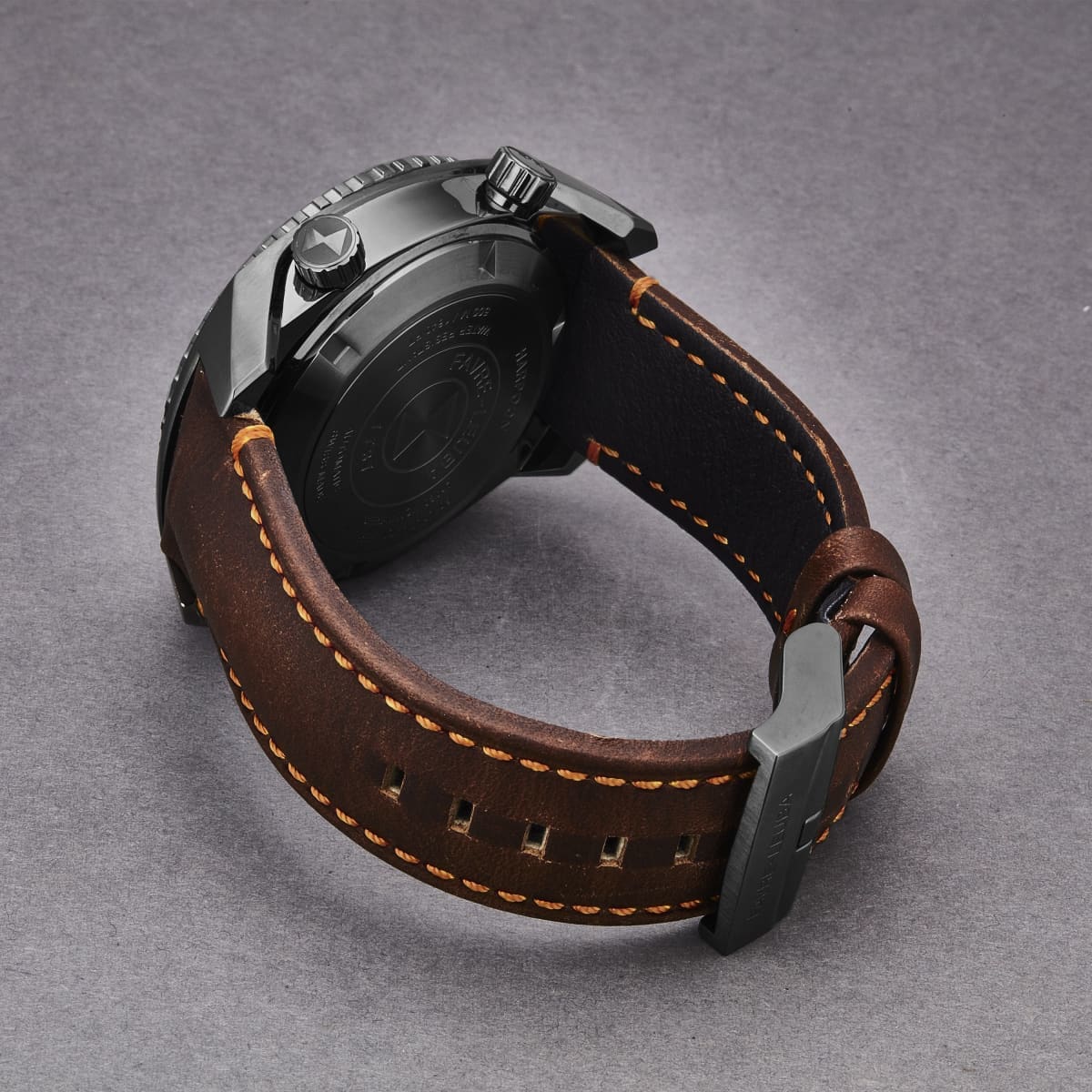 Favre-Leuba Men’s 00.10101.09.13.44 ’Raider Harpoon’ Black White Dial Brown Leather Strap Automatic Watch - On sale