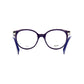 Fendi FF 0202-4XO Violet Blue Round Women's Acetate Eyeglasses 762753405036