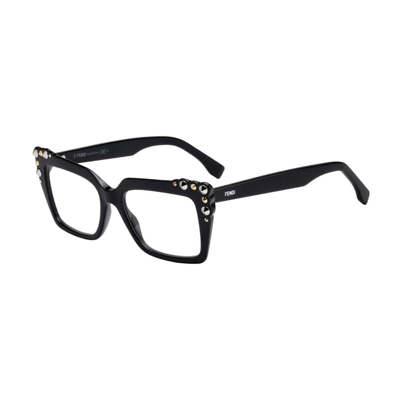 Fendi FF 0262-807 Black Square Women's Acetate Eyeglasses 762753406828