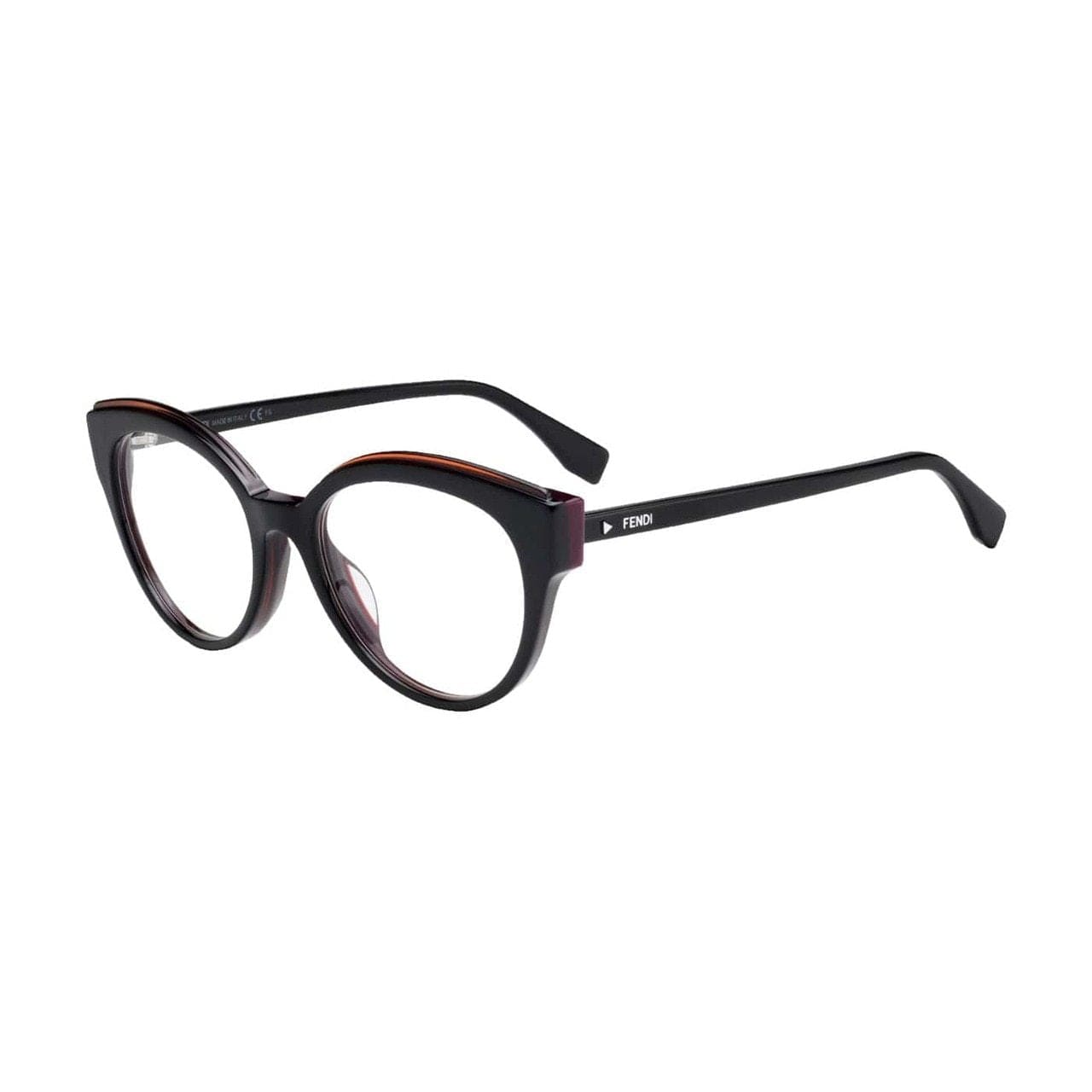 Fendi FF 0280-807 Black Cat-Eye Women's Acetate Eyeglasses 762753467591