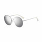 Fendi FF0313/F/S-010DC Palladium Round Silver Lens Women's Steel Sunglasses 716736052151