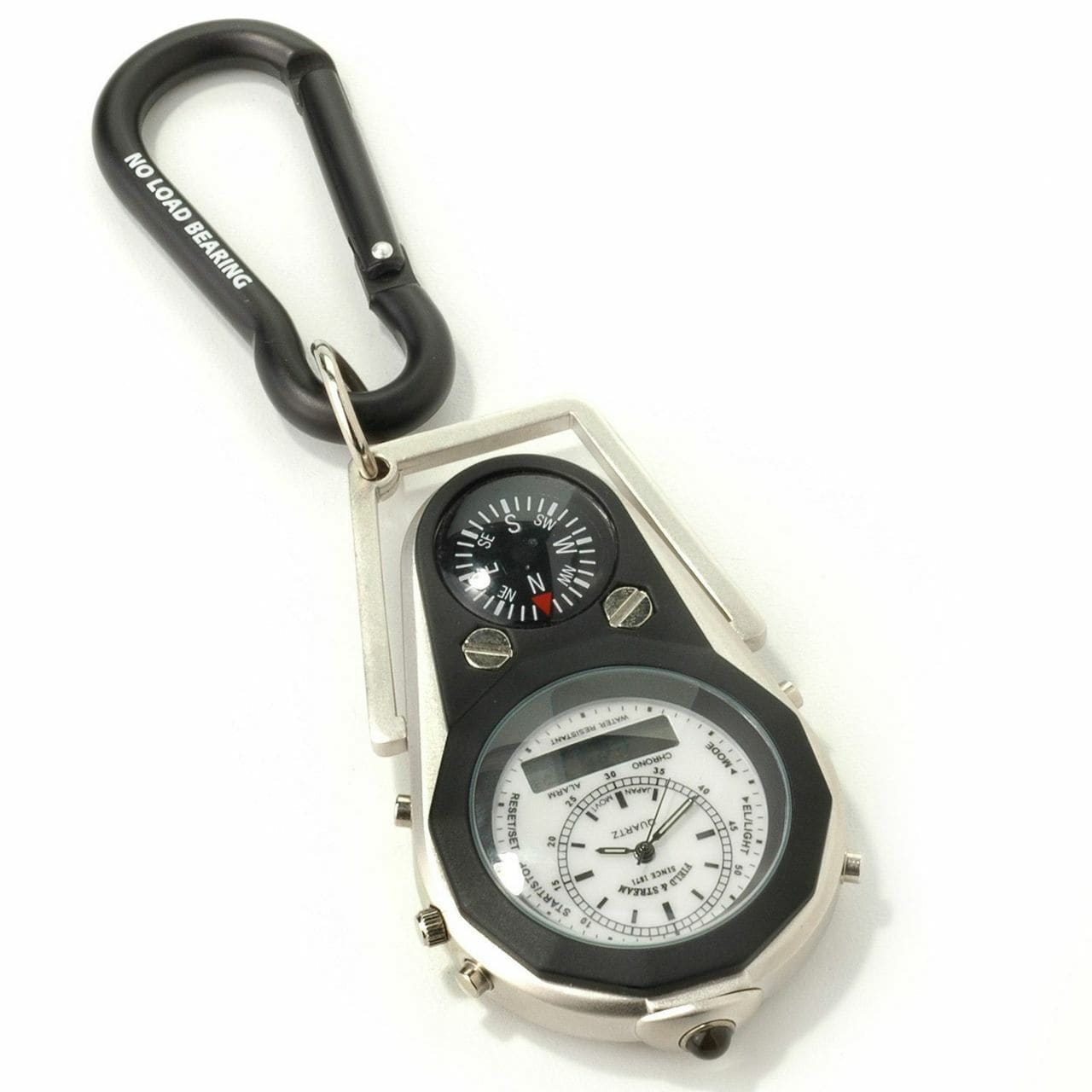 Field & Stream F165FOBW Compass Thermometer Carabiner Alarm Pocket Watch 891250001158