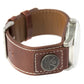 Field & Stream Men's Golf Ball Marker Stainless Steel Brown Leather Band Watch F401GCSBBM