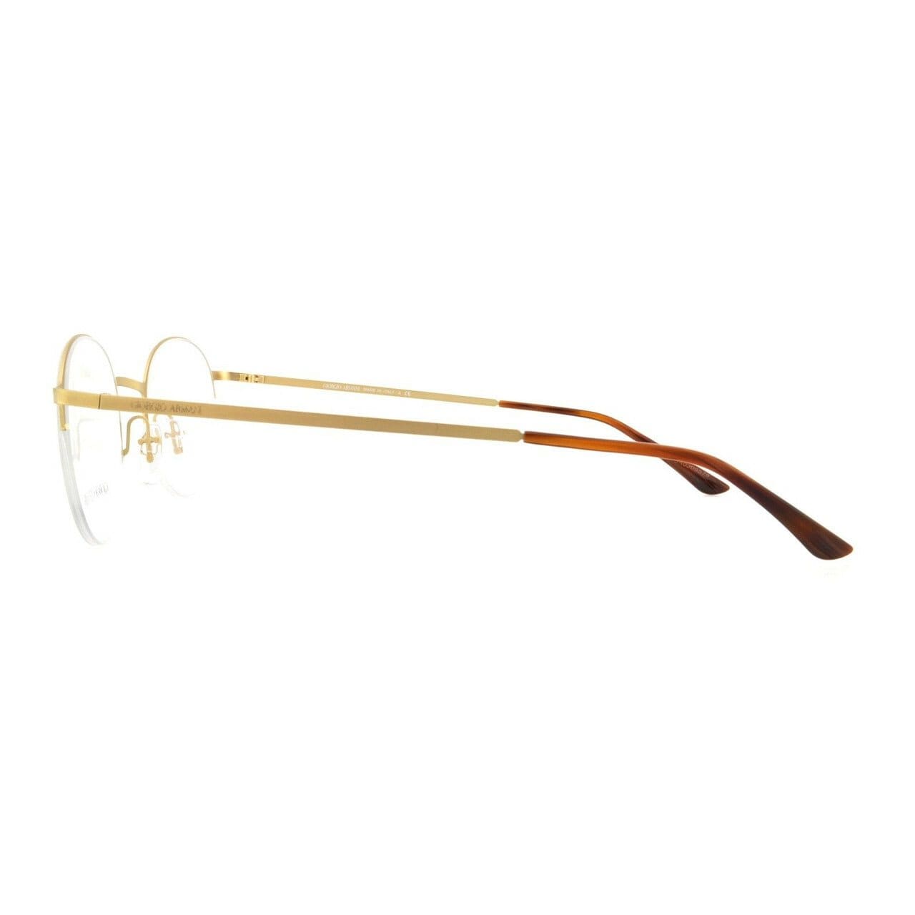 Giorgio Armani AR5009 3038 Gold Semi Rimless Round Eyeglasses Frames 8053672122091