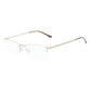 Giorgio Armani AR5010 3038 Gold Semi Rimless Rectangular Eyeglasses Frames 8053672122244