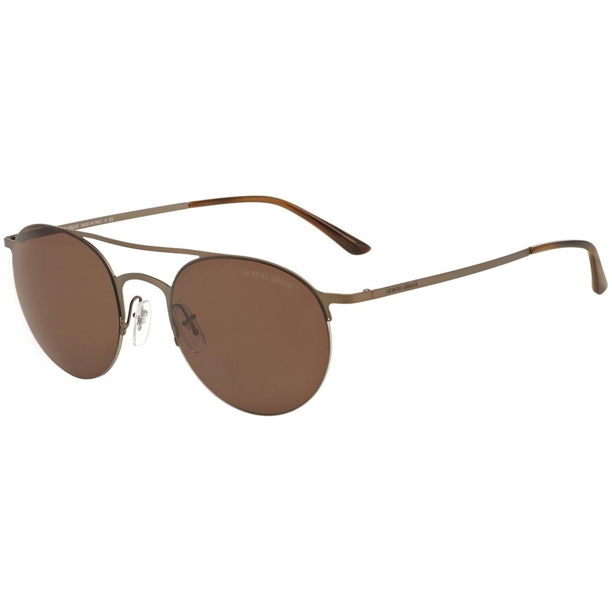 Giorgio Armani AR6023-305773 Brown Round Metal Sunglasses 8053672311877