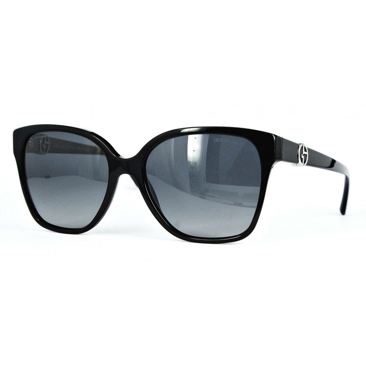 Giorgio Armani AR8061-5017T3 Polarized Black Full Rim Square Sunglasses for Women 8053672423723