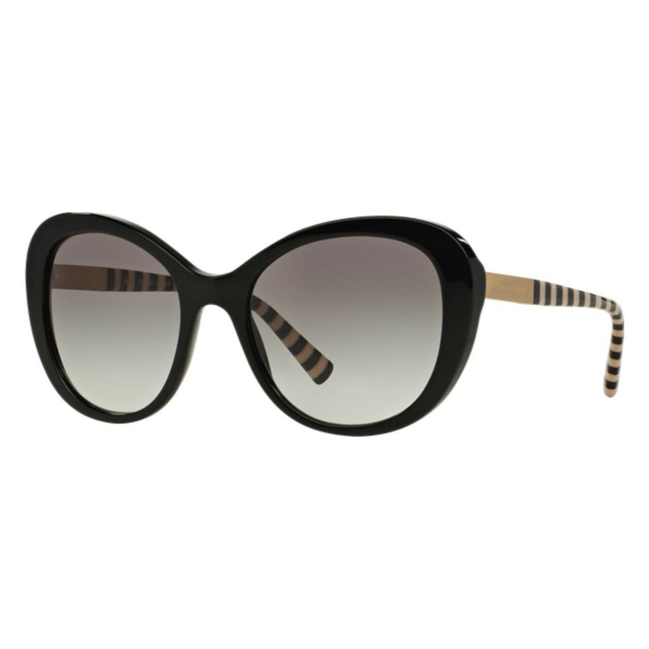 Giorgio Armani AR8064 501711 Curved Cat Eye Full Rim Sunglasses in Black 8053672420906