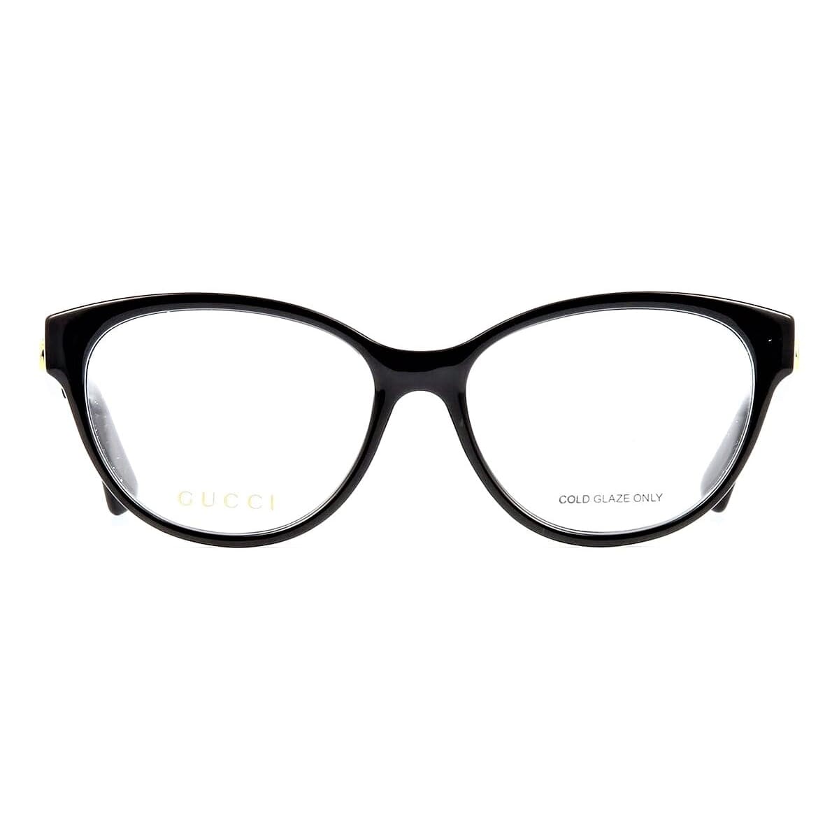 Gucci GG0633O-001 Black Cat Eye Frame Clear Lens Eyeglasses 